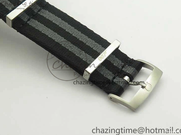 0228 Seamaster 300 Master Spectre SS MKS Best Edition Black Dial On Nylon Strap A SunProtective 8083